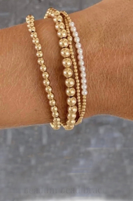 Gold Bliss Bead Bracelet Pearl