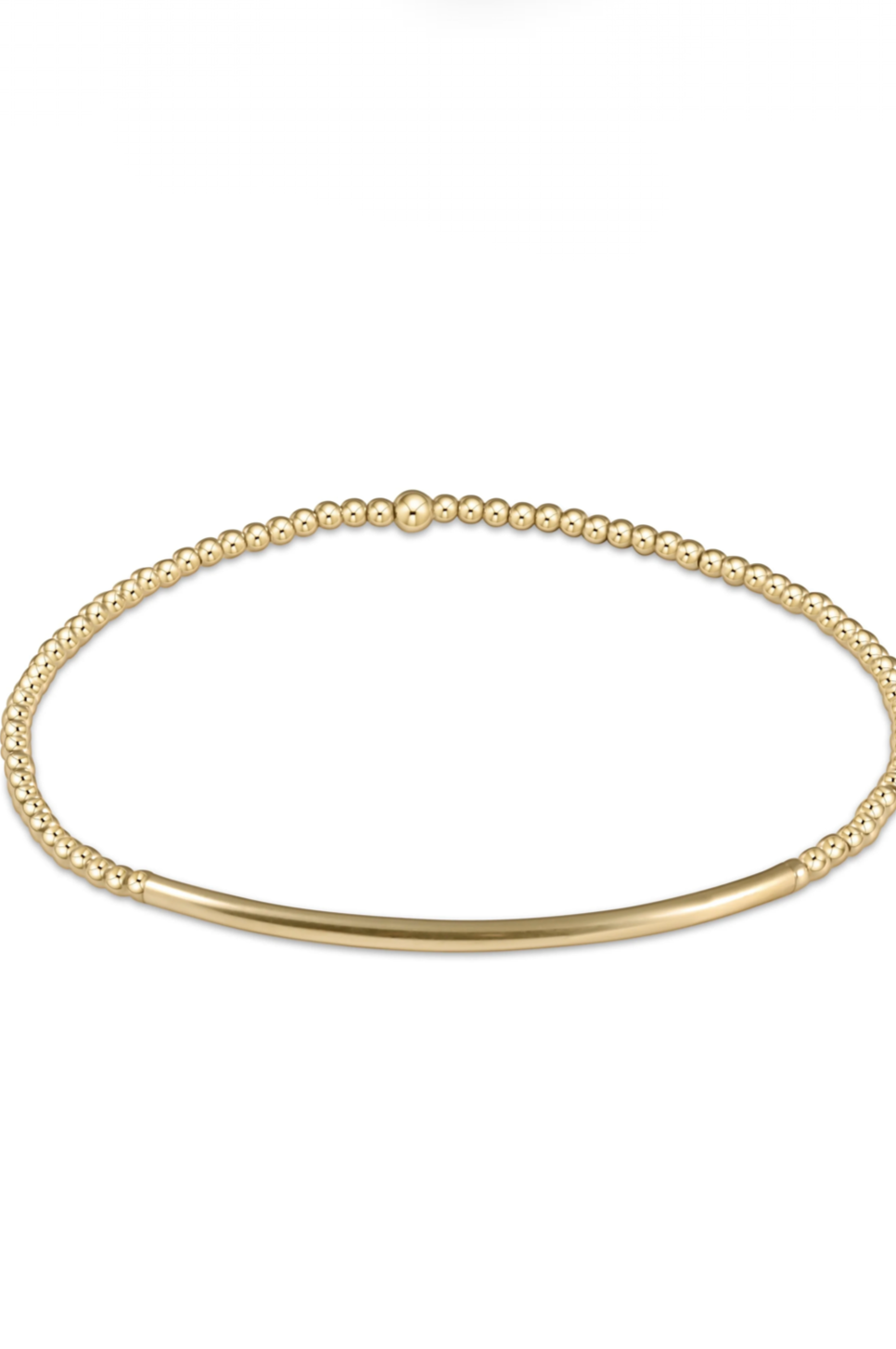 Classic Gold 2mm Bead Bracelet Bliss Bar