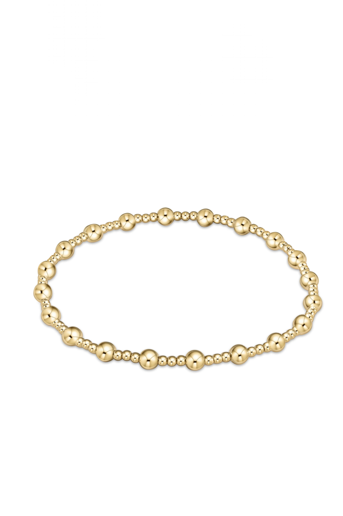 Classic Sincerity Pattern 4mm Bead Bracelet Gold