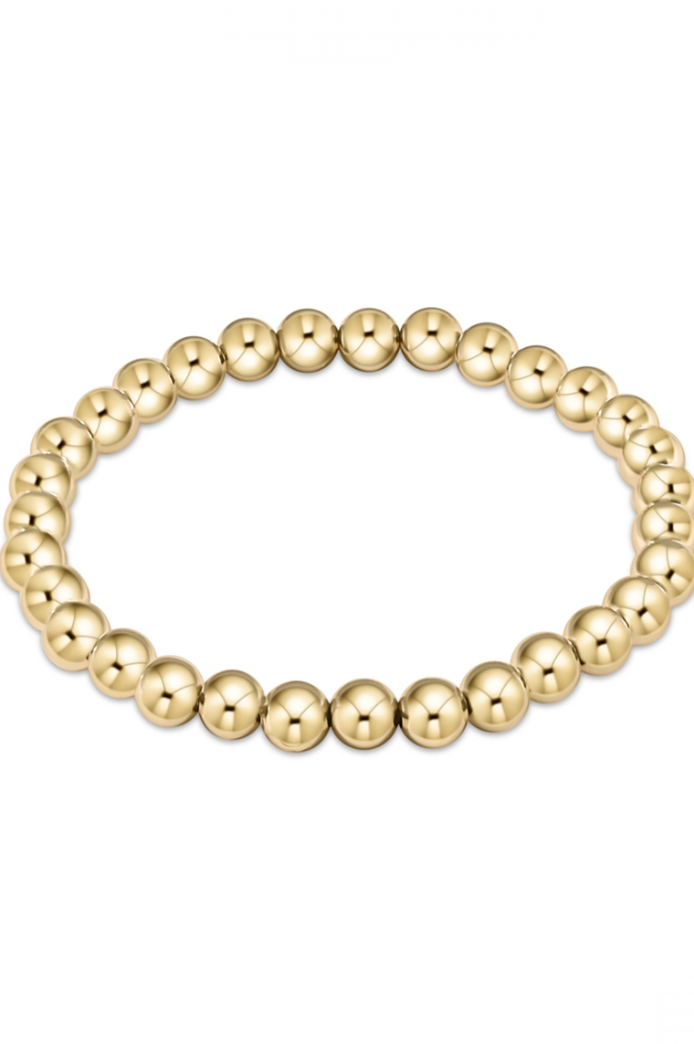 Classic Gold 6mm Bead Bracelet