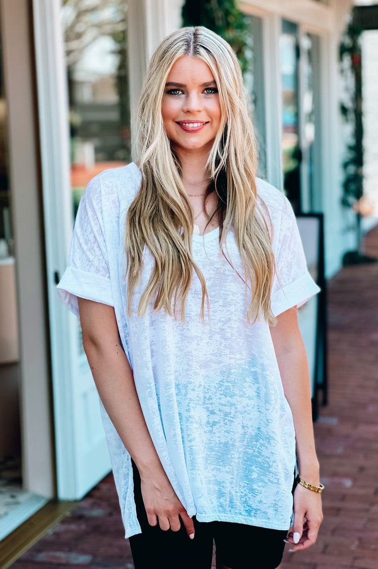 Bibi White Vneck