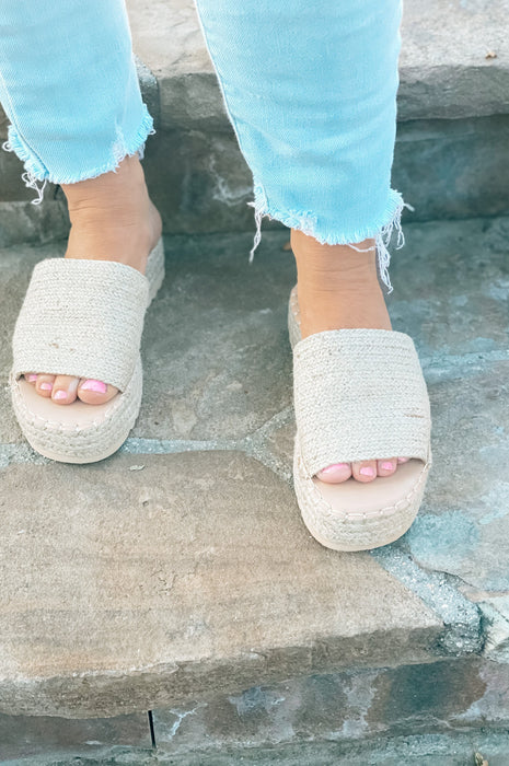 The Sun is Shining Straw Wedges Natural