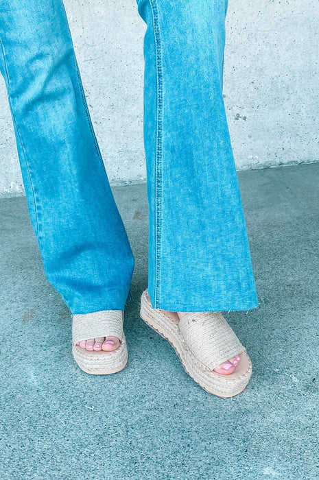 The Sun is Shining Straw Wedges Natural