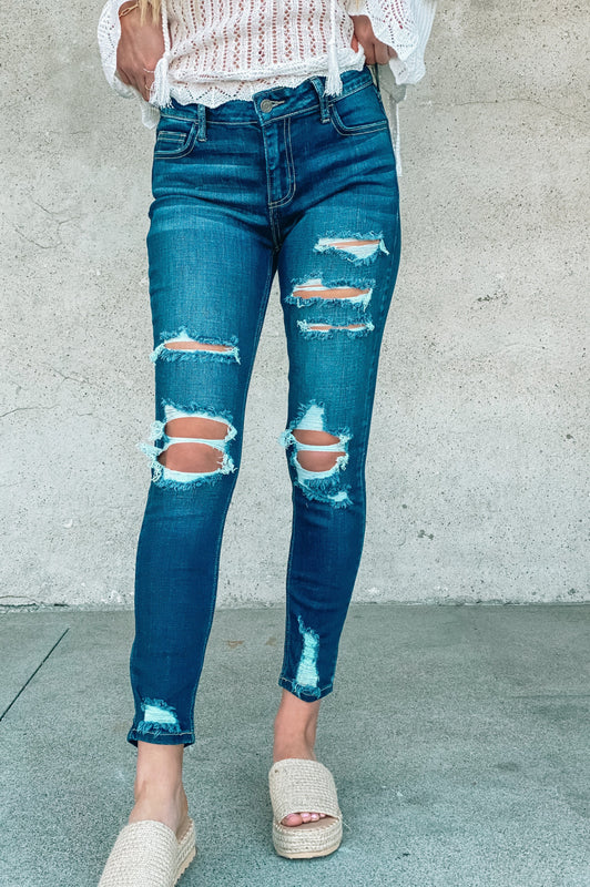 New Distressed Denim Jeans