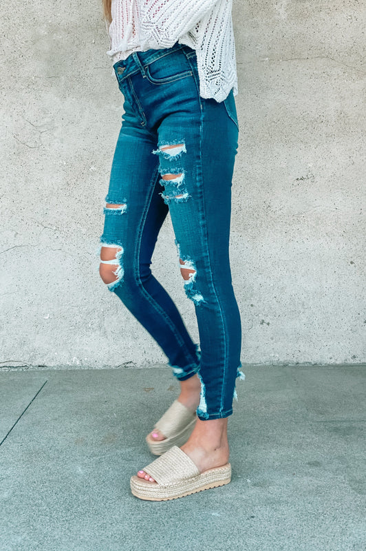New Distressed Denim Jeans