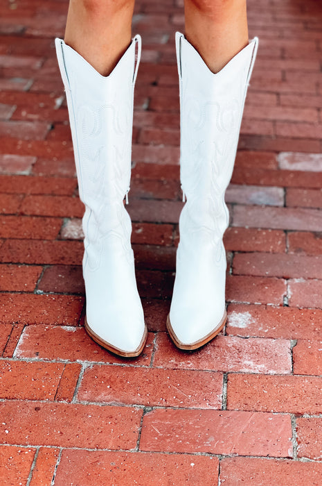 Agency Western Boots White