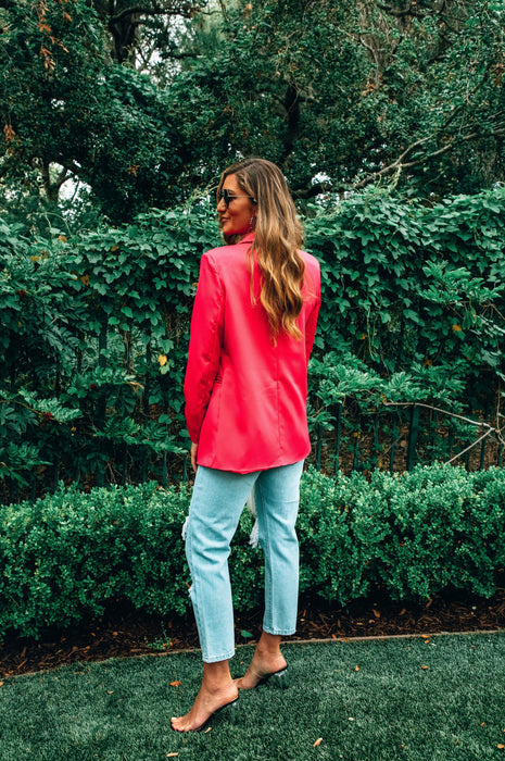 Classy Babe Blazer Hot Pink