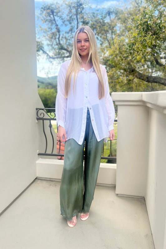 Bianca Silk Top White (cami included)