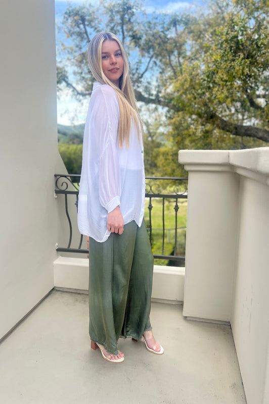Bianca Silk Top White (cami included)