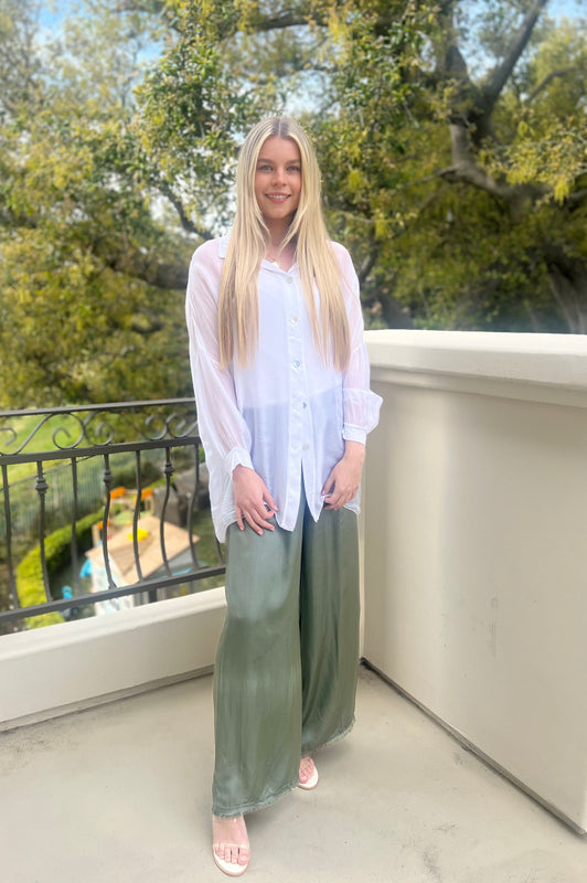 Bianca Silk Top White (cami included)