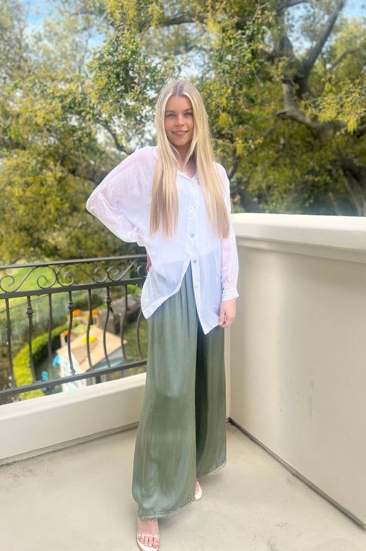 Bianca Silk Top White (cami included)