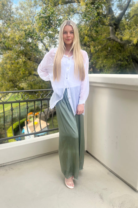 Bianca Silk Top White (cami included)