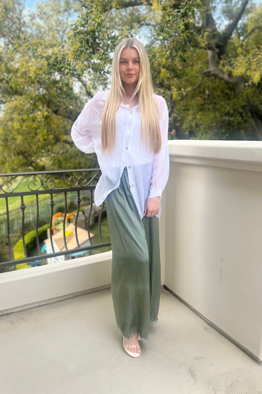 Bianca Silk Top White (cami included)