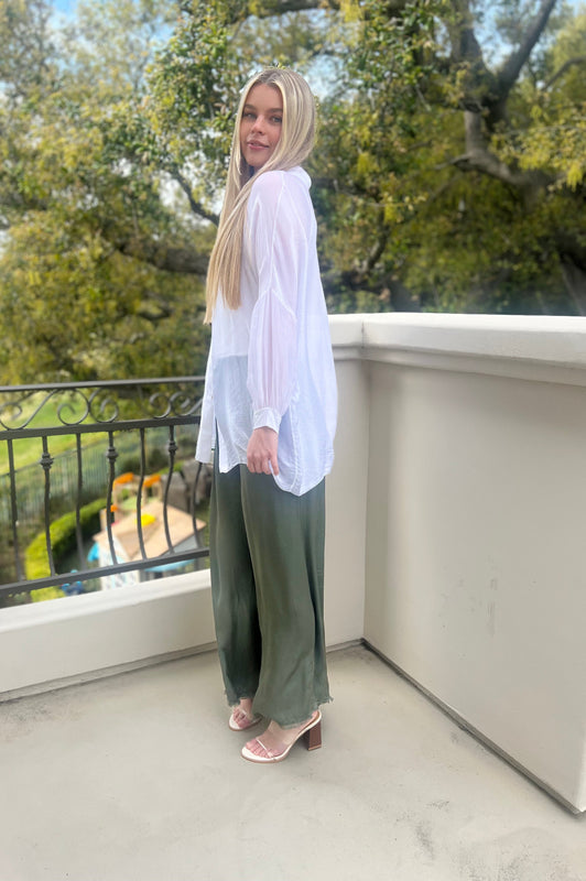 Bianca Silk Top White (cami included)