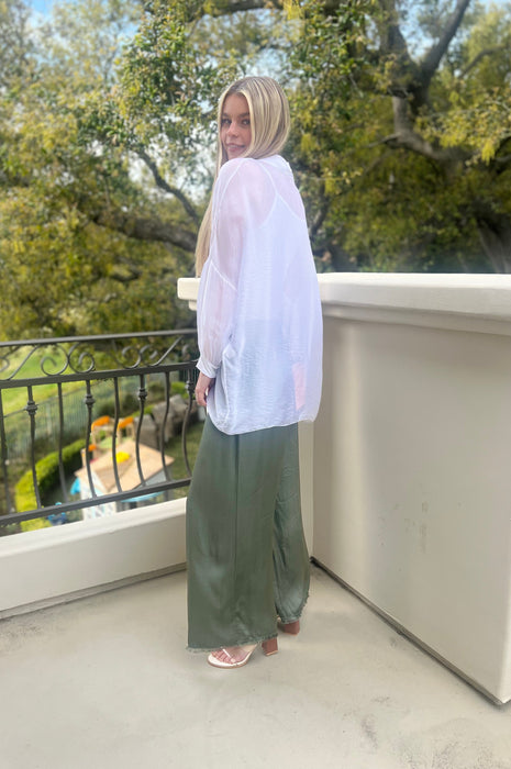 Bianca Silk Top White (cami included)