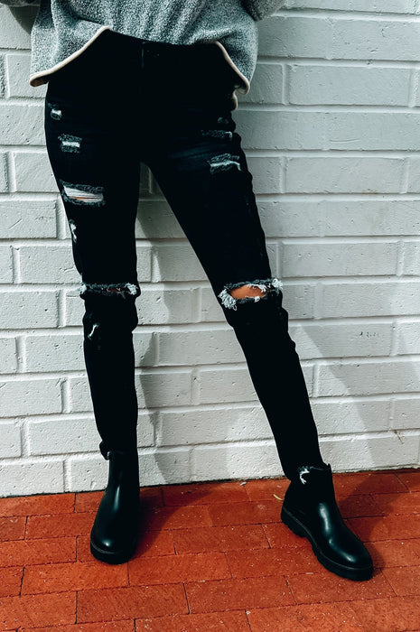 Bentley Distressed Denim Jeans Dark