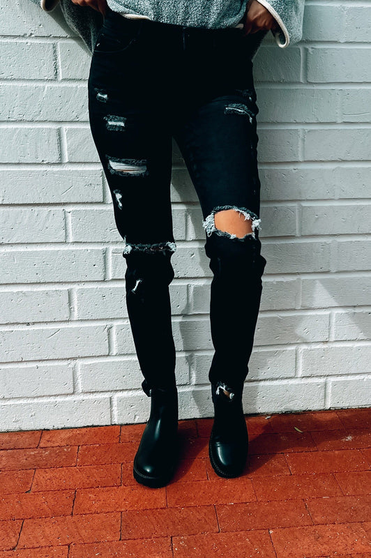 Bentley Distressed Denim Jeans Dark