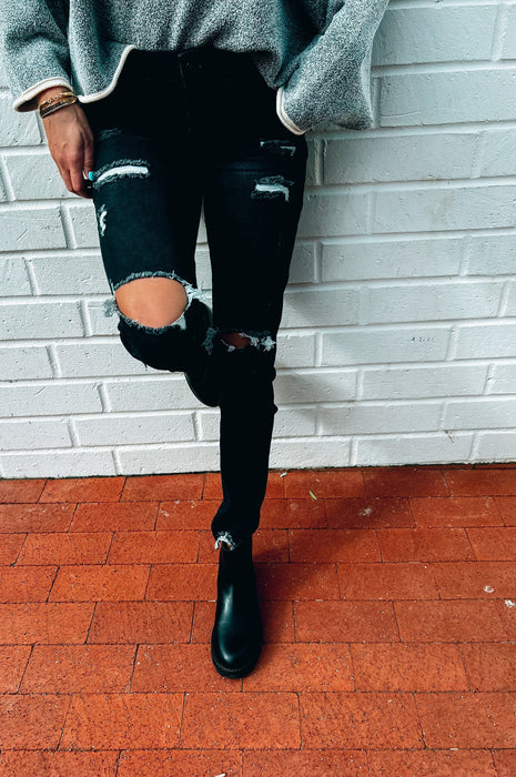 Bentley Distressed Denim Jeans Dark