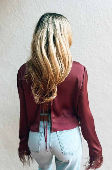 Melody Drive Silk Feather Blouse