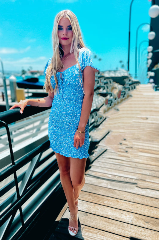 Playful Floral Smocked Dress