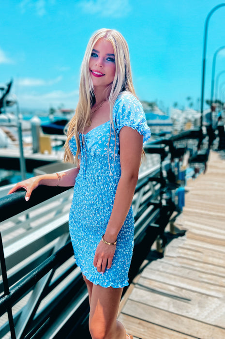 Playful Floral Smocked Dress