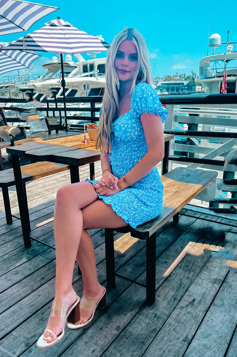 Playful Floral Smocked Dress