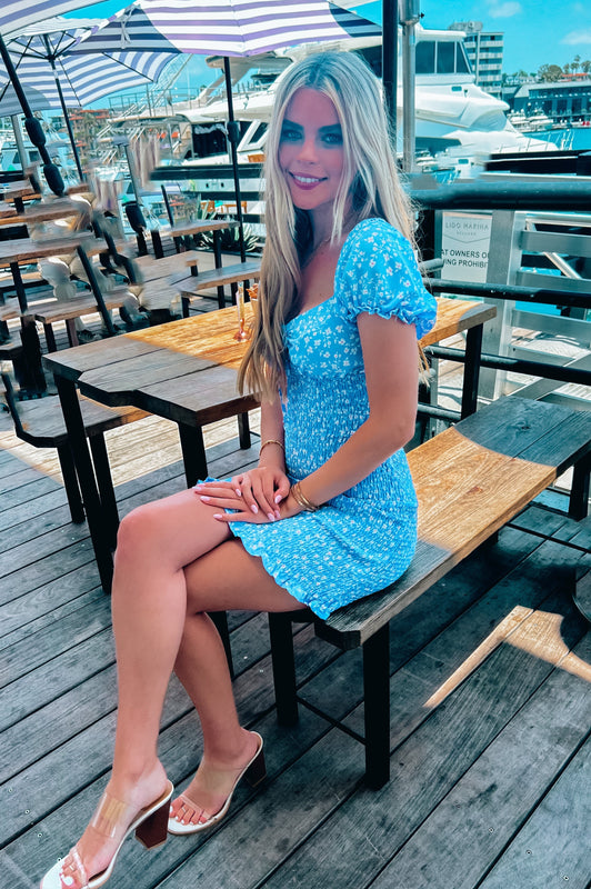 Playful Floral Smocked Dress