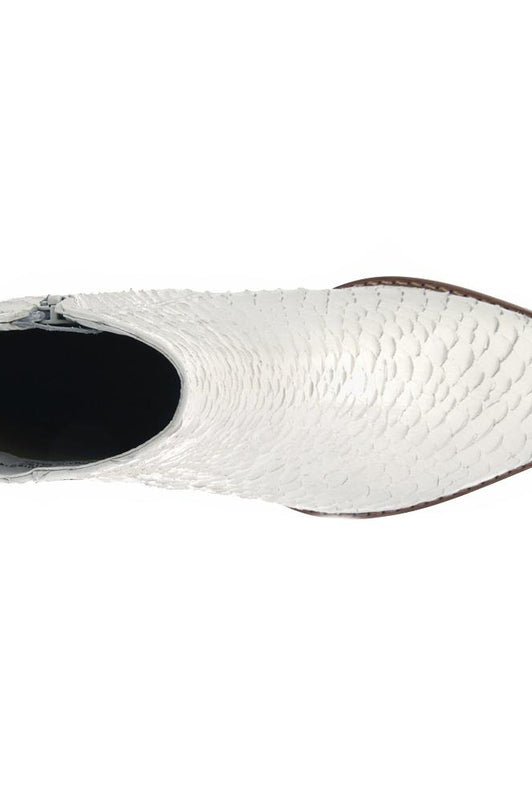 Matisse Caty White Snake Booties