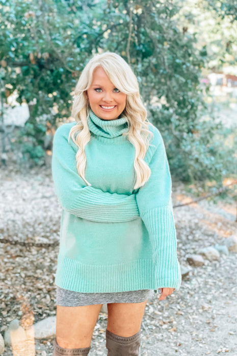 Sage Coziness Turtleneck