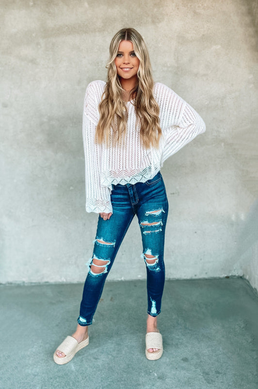 New Distressed Denim Jeans