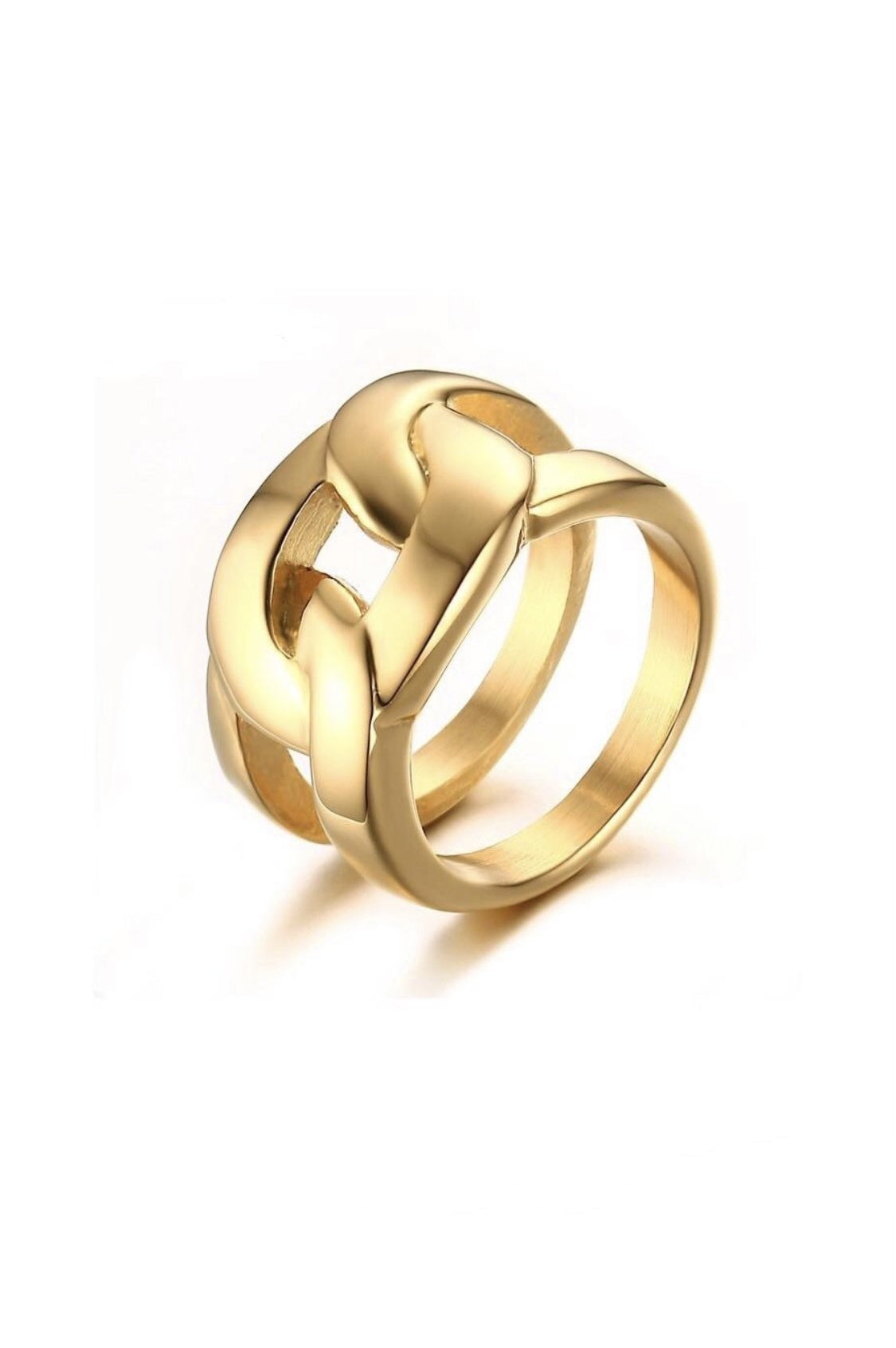 Mika Oversize Chain Ring Gold