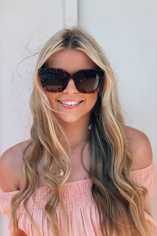 Diff Carson Amber Tortoise Polarized Sunglasses
