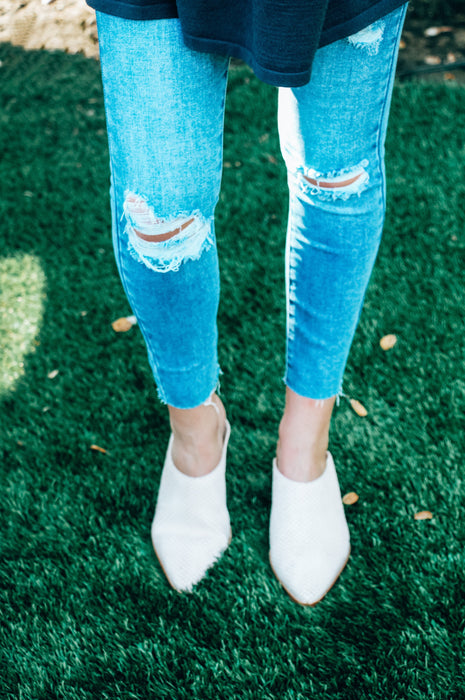 Matisse Cammy Blush Snake Mules