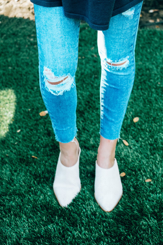 Matisse Cammy Blush Snake Mules