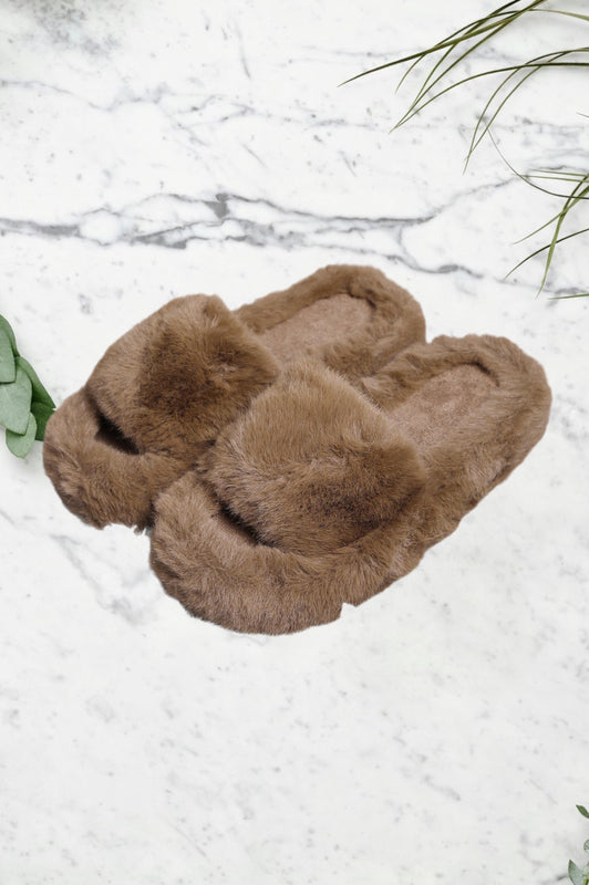 Fuzziness Fuzzy Slippers Brown