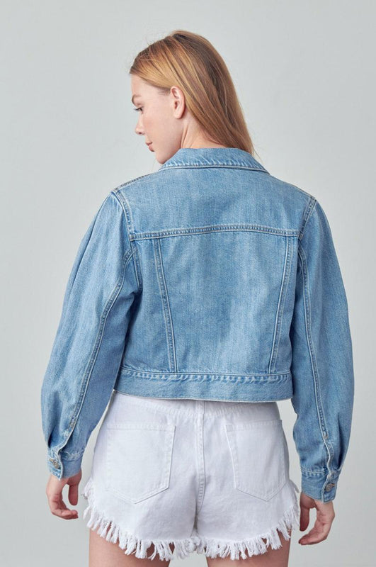 Oceanside Crop Denim Jacket