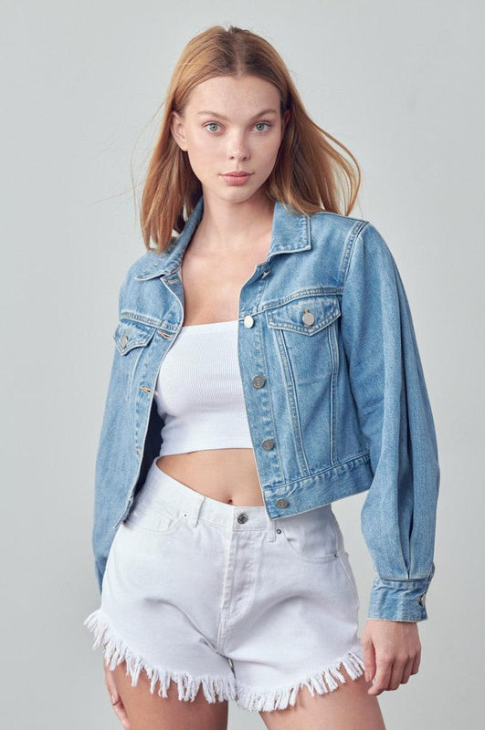 Oceanside Crop Denim Jacket