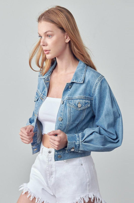 Oceanside Crop Denim Jacket