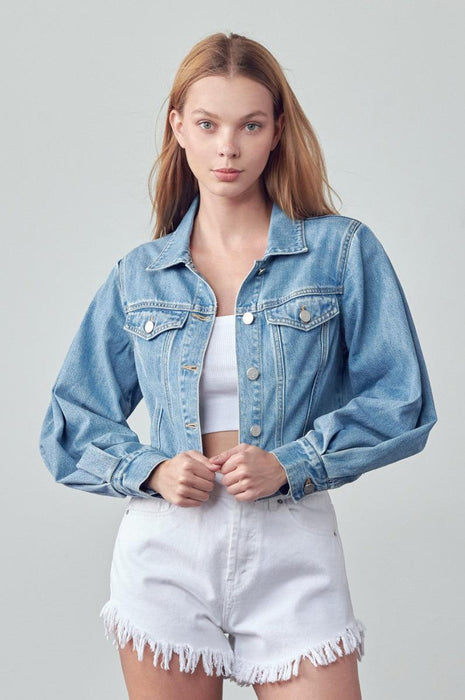 Oceanside Crop Denim Jacket