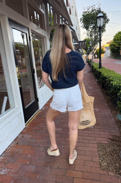 American Flag Navy Sweater