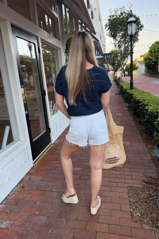 American Flag Navy Sweater