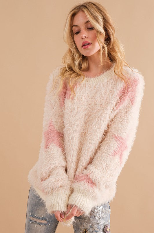 Daily Snuggle Blush Pink Eyelash Knit Sweater