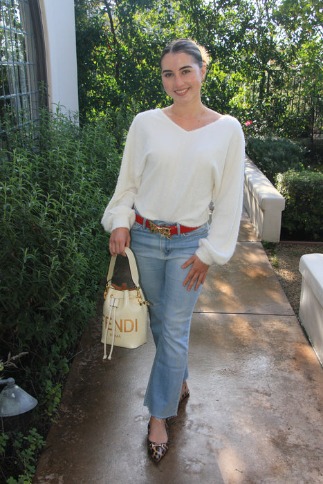 Lacey’s Slouchy Feather Top