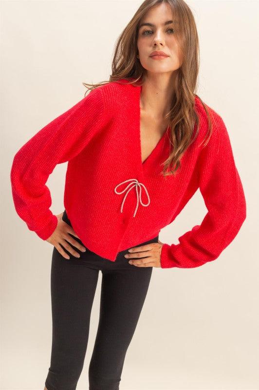Miss Darling Sweater Red