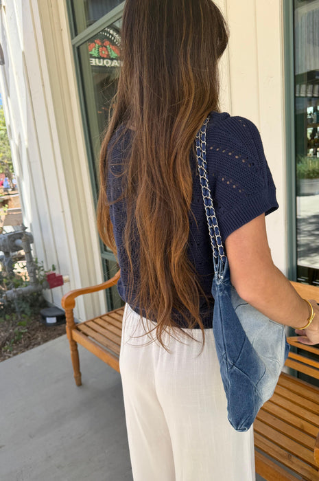 Denim Trash Bag Designer Handbag