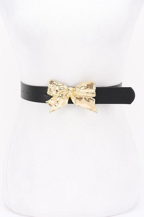 Gold Bow Belt Black