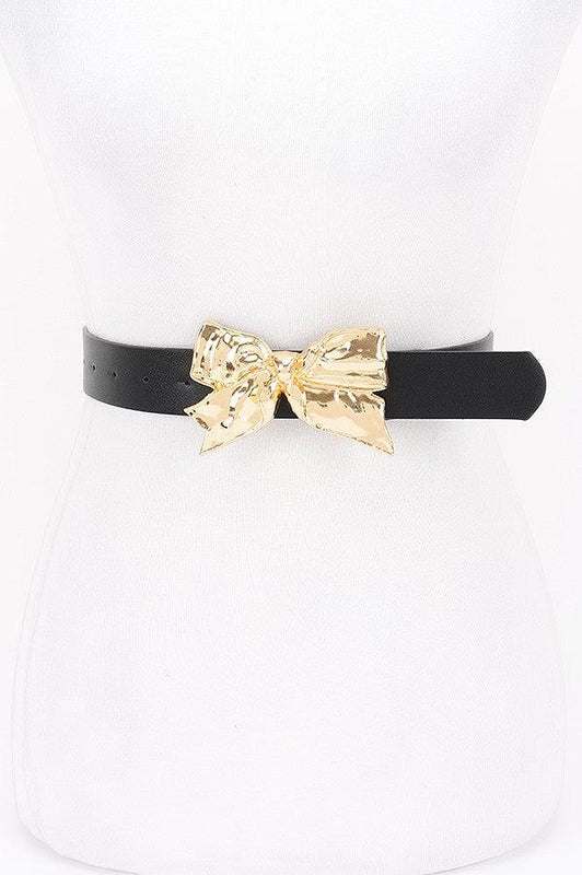 Gold Bow Belt Black