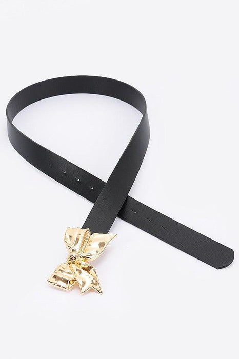 Gold Bow Belt Black