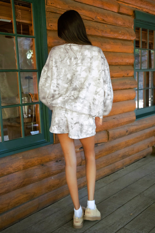 Avery Lightweight Camo Fleece Crewneck Pullover Light