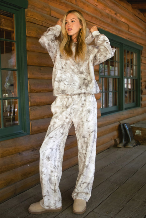 Avery Lightweight Camo Fleece Hoodie Light